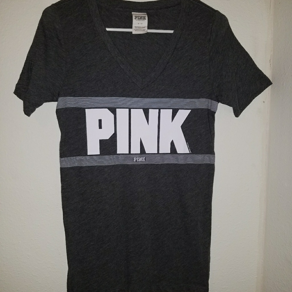 Dark Gray PINK shirt NWOT